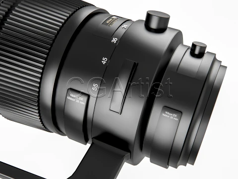 Dslr Camera zoom lens 3D Model