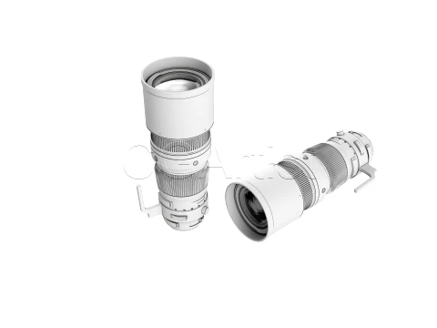 Dslr Camera zoom lens 3D Model