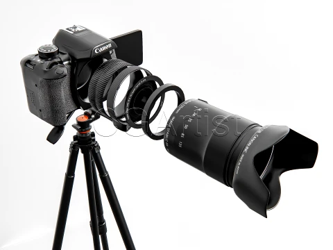 DSLR Camera with Tripod 3D Model