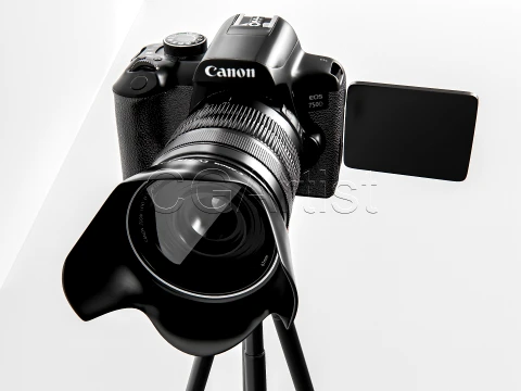 DSLR Camera with Tripod 3D Model