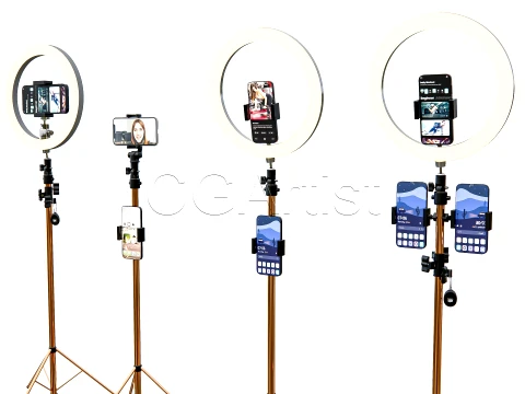 Live Streaming Smartphone Light Tripod 3D Model