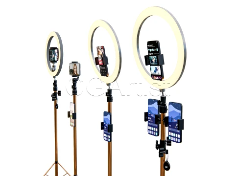 Live Streaming Smartphone Light Tripod 3D Model