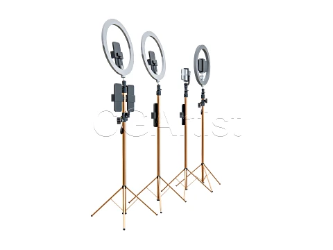 Live Streaming Smartphone Light Tripod 3D Model