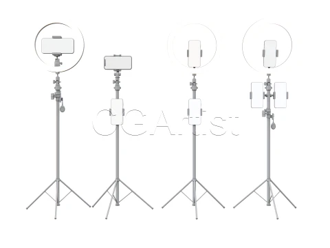 Live Streaming Smartphone Light Tripod 3D Model