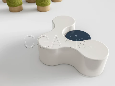 Children Table and Chairs 1 3D Model