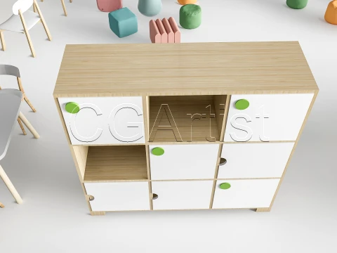Children Table and Chairs 1 3D Model