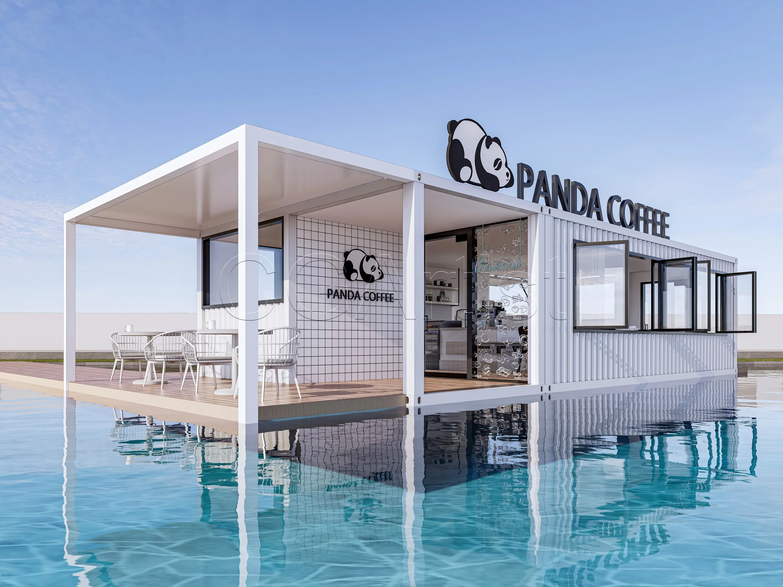 Coffee Shop 2 3D Model .c4d .max .obj .3ds .fbx .stl .blend