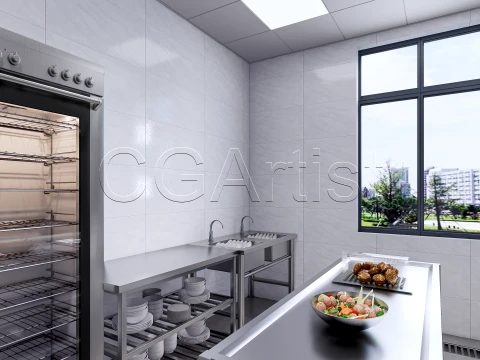 Commercial Kitchen 1 3D Model