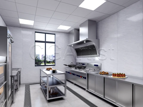 Commercial Kitchen 1 3D Model