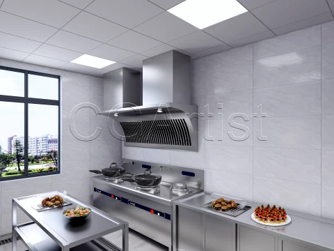 Commercial Kitchen 1 3D Model