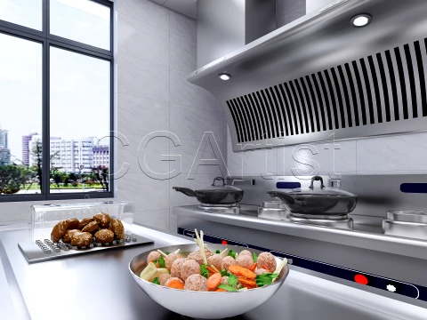 Commercial Kitchen 1 3D Model