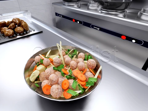 Commercial Kitchen 1 3D Model