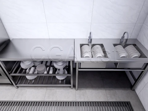 Commercial Kitchen 1 3D Model