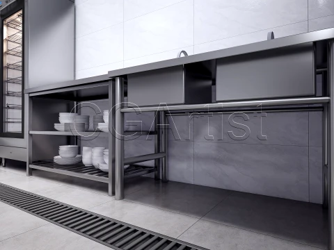 Commercial Kitchen 1 3D Model