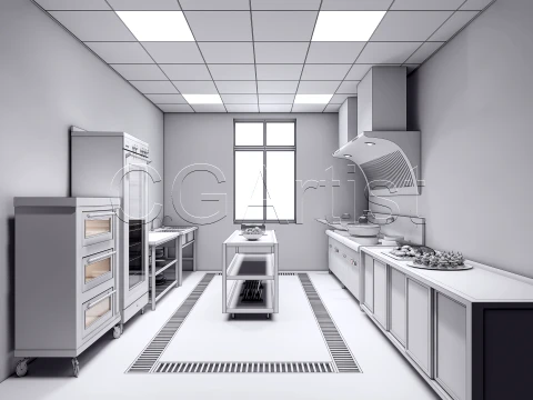 Commercial Kitchen 1 3D Model