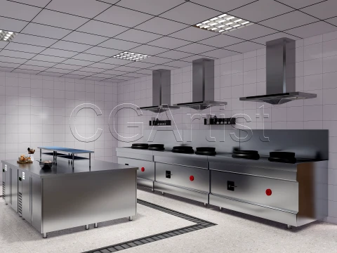 Commercial Kitchen 2 3D Model