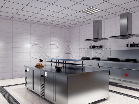 Commercial Kitchen 2 3D Model