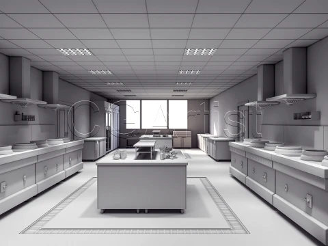 Commercial Kitchen 2 3D Model
