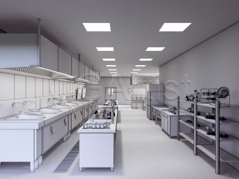 Commercial Kitchen 3 3D Model