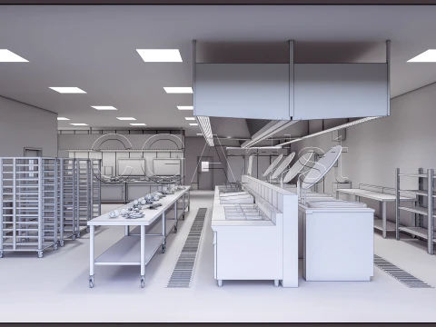 Commercial Kitchen 3 3D Model