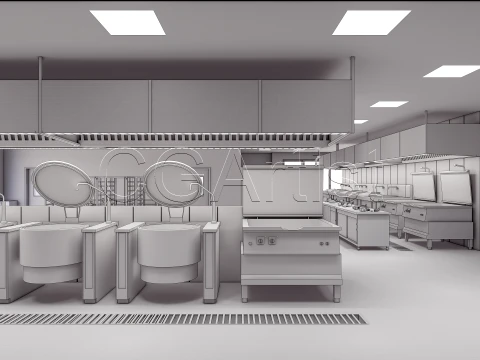 Commercial Kitchen 3 3D Model