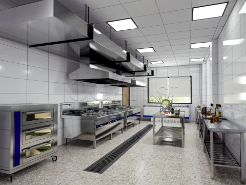 Commercial Kitchen 4 3D Model
