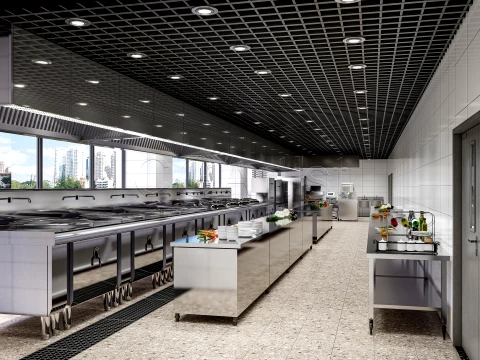Commercial Kitchen 6 3D Model