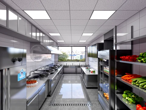 Commercial Kitchen 7 3D Model