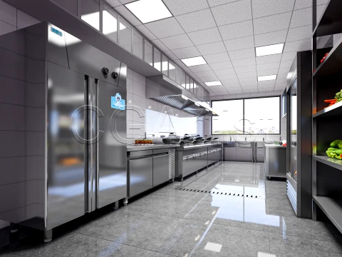 Commercial Kitchen 7 3D Model