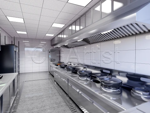 Commercial Kitchen 7 3D Model
