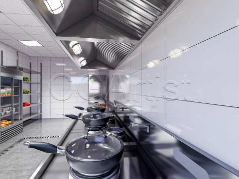 Commercial Kitchen 7 3D Model