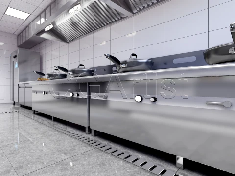 Commercial Kitchen 7 3D Model