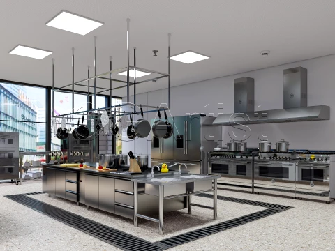 Commercial Kitchen 8 3D Model