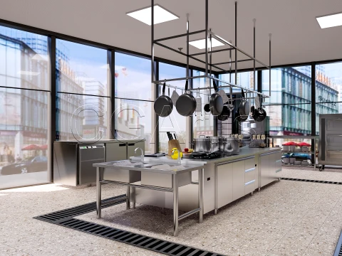 Commercial Kitchen 8 3D Model