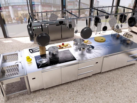 Commercial Kitchen 8 3D Model