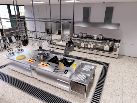 Commercial Kitchen 8 3D Model