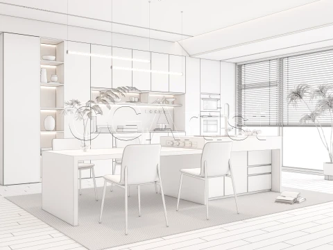 Dining room 6 Modelo 3D