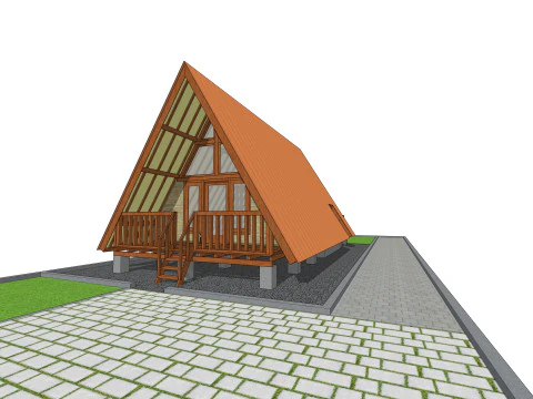 Трикутний будинок 3D Модель