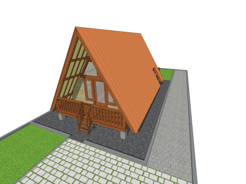 Driehoek huis 3D Model