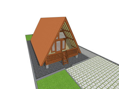 Driehoek huis 3D Model