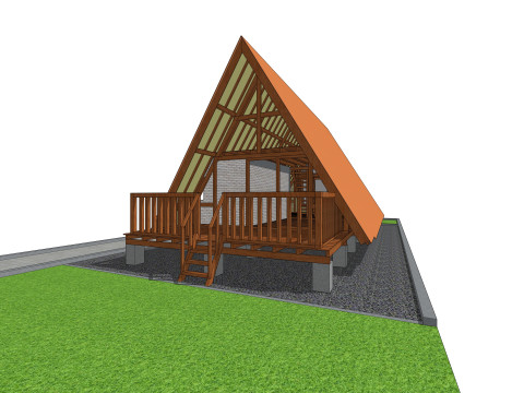 Driehoek huis 3D Model