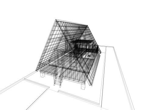 Driehoek huis 3D Model