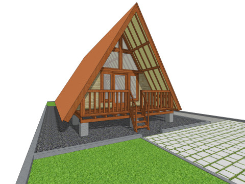 Driehoek huis 3D Model