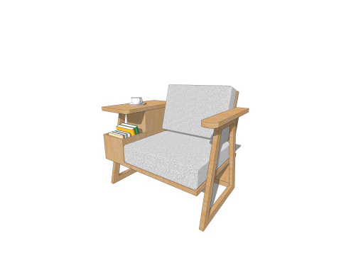 Modern Chair Cabinet 3D Model