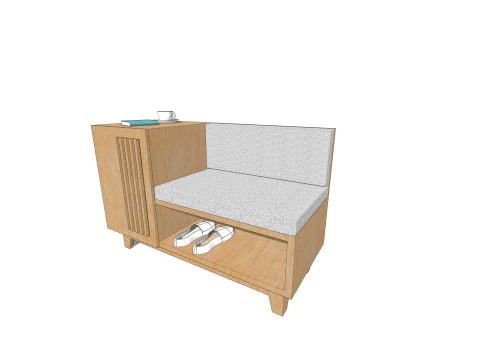 Modern Chair Cabinet 3D Model