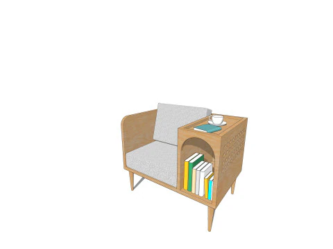 Modern Chair Cabinet 3D Model