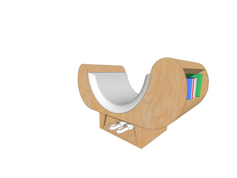 Modern Chair Cabinet 3D Model