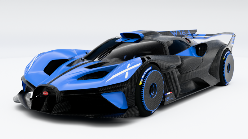 Bugatti Bolide 3D Model .c4d .max .obj .3ds .fbx .stl .blend 