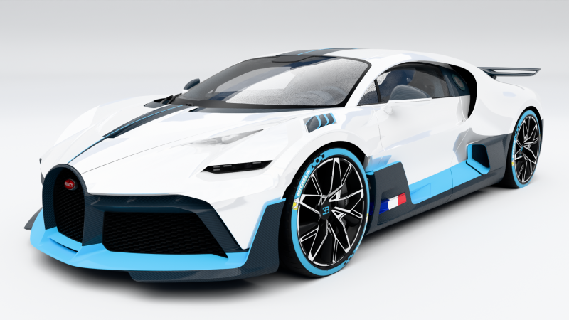 Bugatti Divo 2019 3D Model .c4d .max .obj .3ds .fbx .stl .blend 