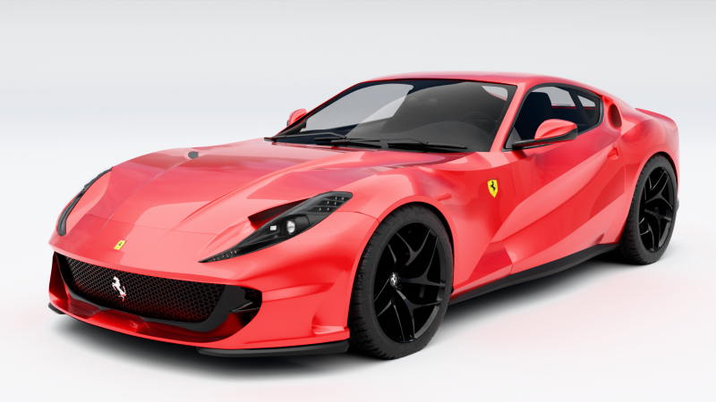 Феррари 812 СуперФаст 3D Модель .c4d .max .obj .3ds .fbx .stl .blend 